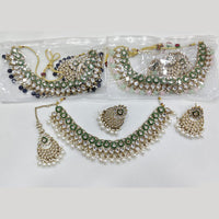 ZF Collection Festive Wear Kundan Stone And Beads Necklace Set