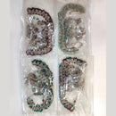 ZF Collection Glamorous Crystal Stone And Pearl Necklace Set