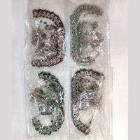 ZF Collection Glamorous Crystal Stone And Pearl Necklace Set