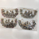 ZF Collection Glamorous Crystal Stone And Pearl Necklace Set