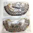 ZF Collection Glamorous Crystal Stone And Pearl Necklace Set