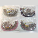 ZF Collection Glamorous Crystal Stone And Pearl Necklace Set