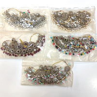 ZF Collection Glamorous Crystal Stone And Pearl Necklace Set