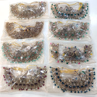 ZF Collection Glamorous Crystal Stone And Pearl Necklace Set