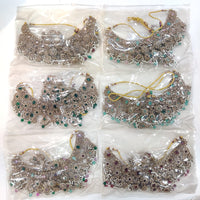 ZF Collection Glamorous Crystal Stone And Pearl Necklace Set