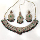 ZF Collection Glamorous Crystal Stone And Pearl Necklace Set