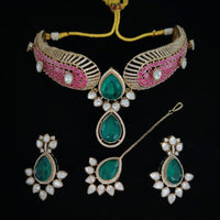 ZF Collection Royal Look Polki Kundan Choker Necklace Set