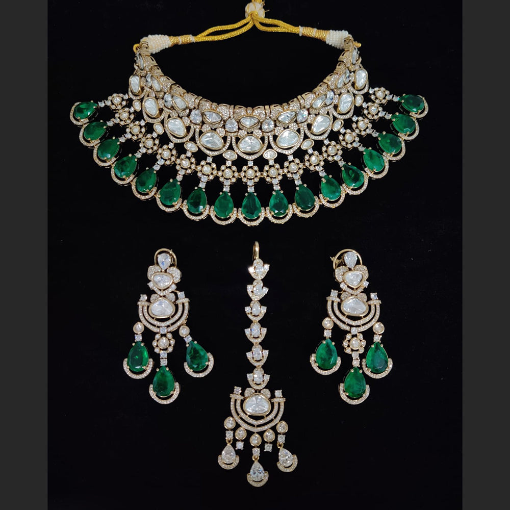 ZF Collection Royal Look Polki Kundan Choker Necklace Set