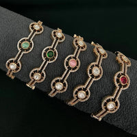 ZF Collection Designer Polki Kundan Stone Bracelet