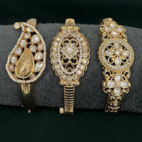 ZF Collection Designer Polki Kundan Stone Bracelet (1 Piece Only)