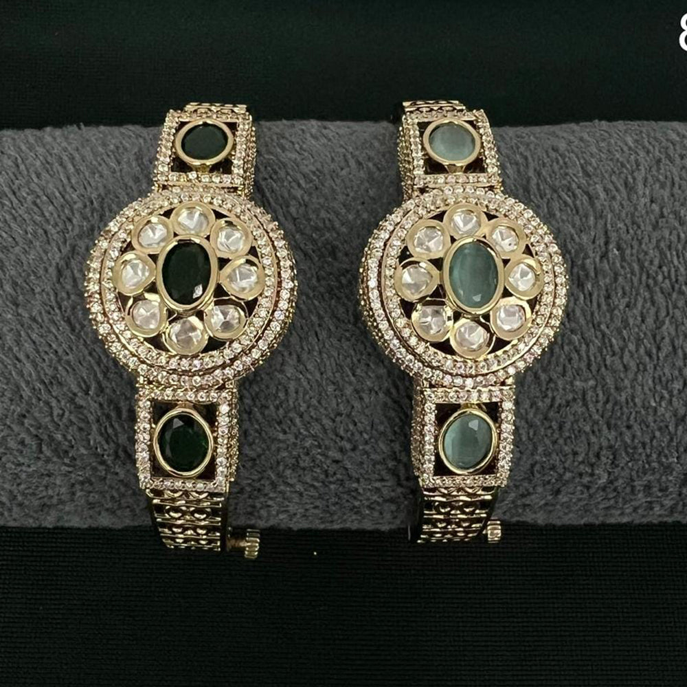 ZF Collection Designer Polki Kundan Stone Bracelet