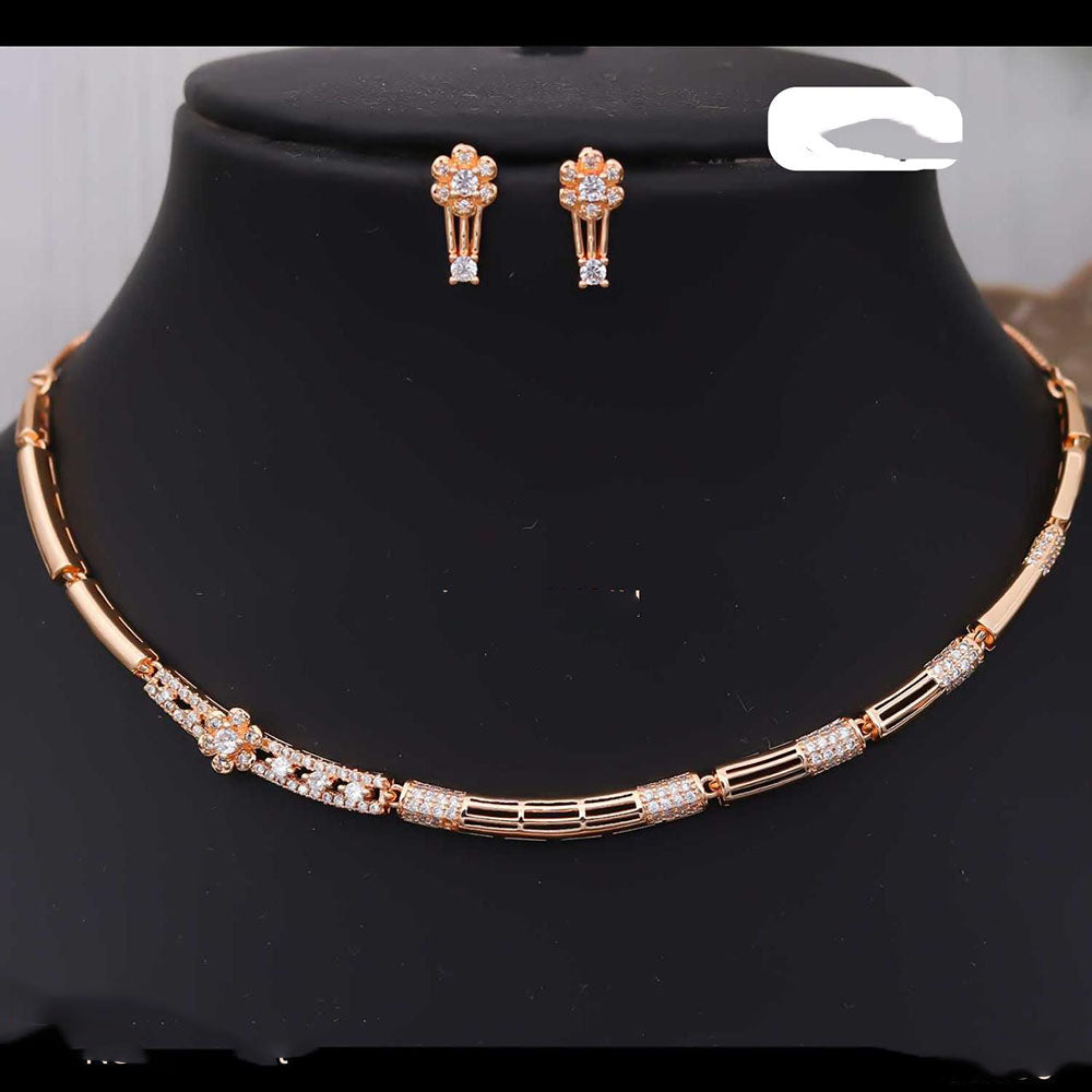 Ridhi Art Jewellery High-Polish Austrian Stone Glam Necklace Set