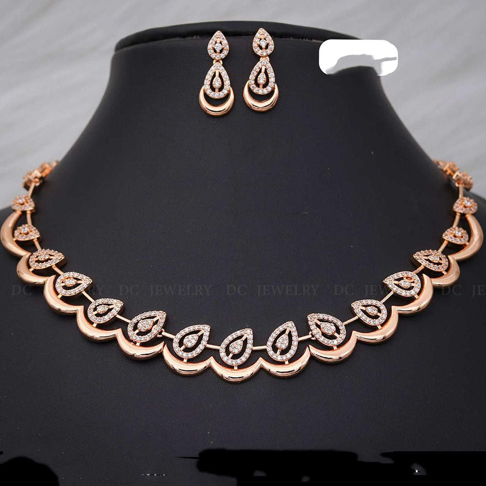 Ridhi Art Jewellery High-Polish Austrian Stone Glam Necklace Set