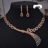 Ridhi Art Jewellery High-Polish Austrian Stone Glam Necklace Set