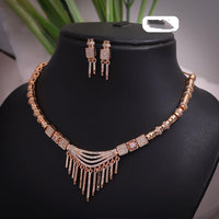 Ridhi Art Jewellery High-Polish Austrian Stone Glam Necklace Set