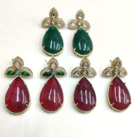 Ridhi Art Jewellery Pota Stone Designer Dangler Earrings