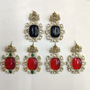 Ridhi Art Jewellery Pota Stone Designer Dangler Earrings