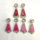 Ridhi Art Jewellery Pota Stone Designer Dangler Earrings