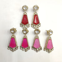 Ridhi Art Jewellery Pota Stone Designer Dangler Earrings