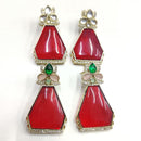 Ridhi Art Jewellery Pota Stone Designer Dangler Earrings