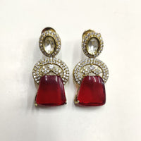 Ridhi Art Jewellery Pota Stone Designer Dangler Earrings