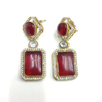 Ridhi Art Jewellery Pota Stone Designer Dangler Earrings