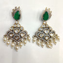 Ridhi Art Jewellery Pota Stone And Austrian Stone Pearl Designer Dangler Earrings