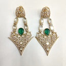 Ridhi Art Jewellery Pota Stone And Austrian Stone Designer Dangler Earrings