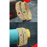 Ridhi Art Jewellery Elegant Pota Stone Designer Bangles Set