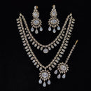 Ridhi Art Jewellery Classic American Diamond Statement Necklace Set