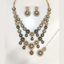 Ridhi Art Jewellery Luxury Pota Stone meenakari Necklace Set