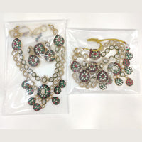 Ridhi Art Jewellery Luxury Pota Stone meenakari Necklace Set