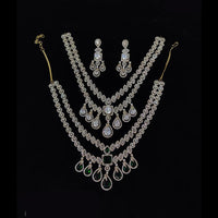 Ridhi Art Jewellery Glamorous American Daimond Necklace Set 