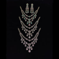 Ridhi Art Jewellery Glamorous American Daimond Necklace Set 