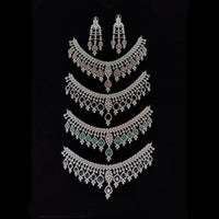 Ridhi Art Jewellery Glamorous American Daimond Necklace Set 