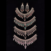 Ridhi Art Jewellery Glamorous American Daimond Necklace Set 