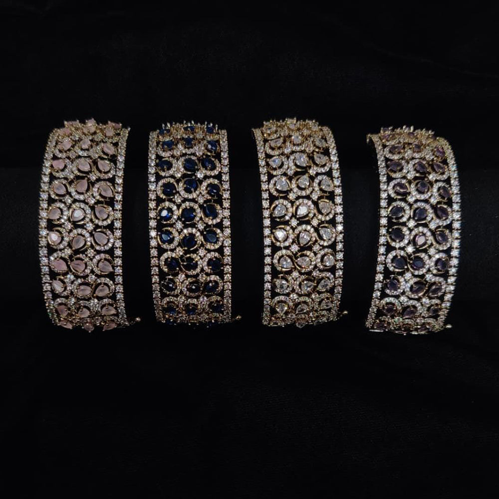 Ridhi Art Jewellery Sparkling American Diamond And Austrian Stone Openable Bracelet