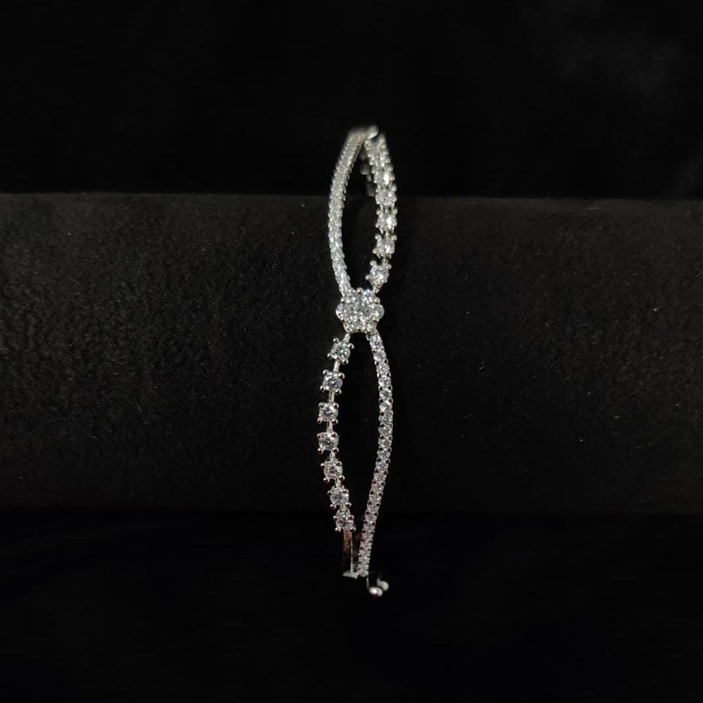 Ridhi Art Jewellery Sparkling American Diamond And Austrian Stone Openable Bracelet