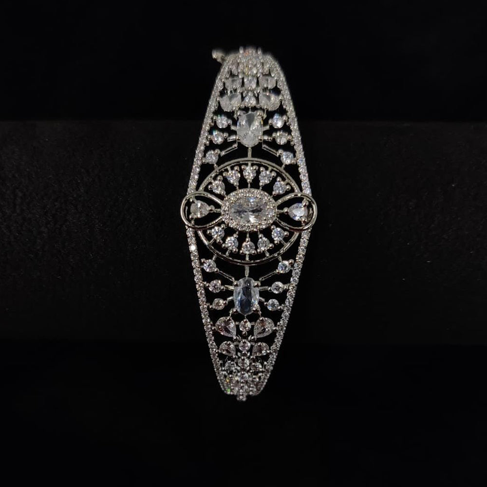 Ridhi Art Jewellery Sparkling American Diamond And Austrian Stone Openable Bracelet