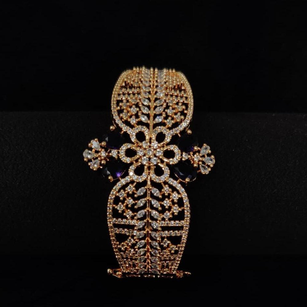 Ridhi Art Jewellery Sparkling American Diamond And Austrian Stone Openable Bracelet