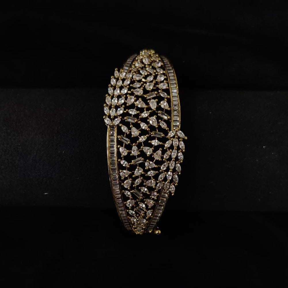 Ridhi Art Jewellery Sparkling American Diamond And Austrian Stone Openable Bracelet