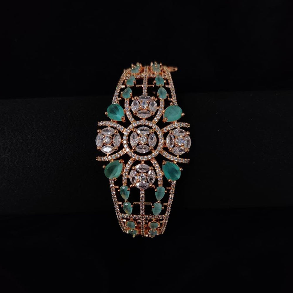 Ridhi Art Jewellery Sparkling American Diamond And Austrian Stone Openable Bracelet