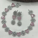Ridhi Art Jewellery Glamorous Heart American Daimond Necklace Set