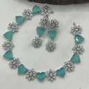 Ridhi Art Jewellery Glamorous Heart American Daimond Necklace Set