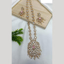 Ridhi Art Jewellery Regal Polki Kundan Stone And Pearl Designer Long Necklace Set