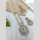 Ridhi Art Jewellery Regal Polki Kundan Stone And Pearl Designer Long Necklace Set