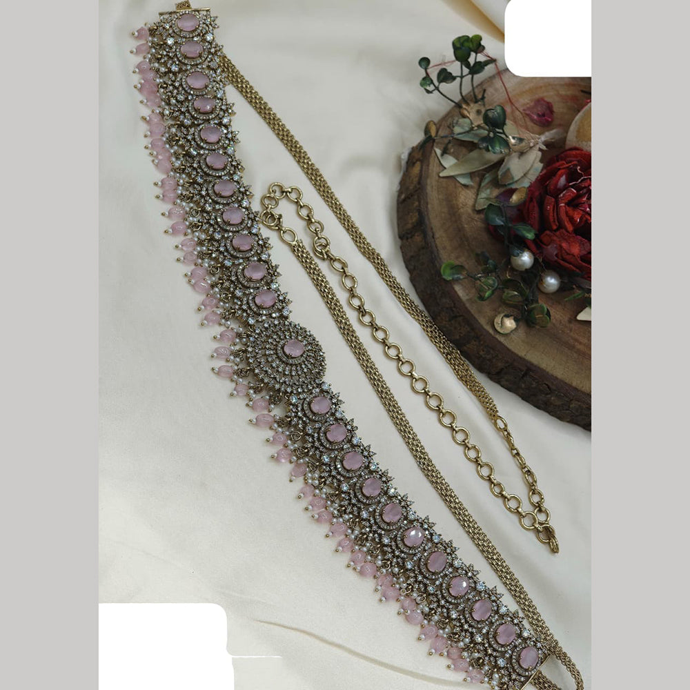 Ridhi Art Jewellery American Daimond And Beads Designer Kamarband for Women