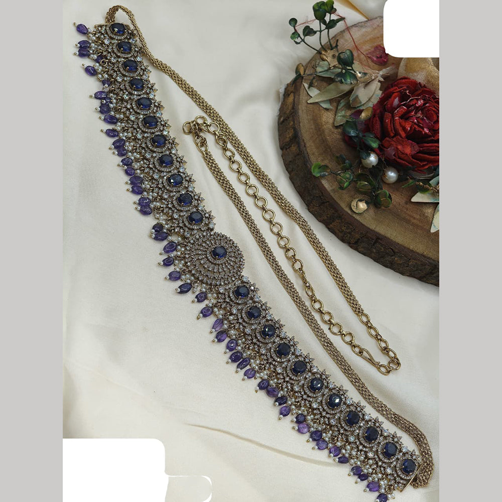 Ridhi Art Jewellery American Daimond And Beads Designer Kamarband for Women