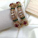 Ridhi Art Jewellery Royal Polki Kundan Stone Openable Bangles Set