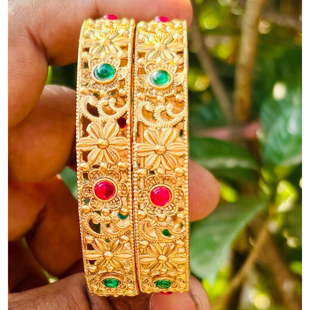 Royal Art Premium Finish Pota Stone Festive Bangles Set